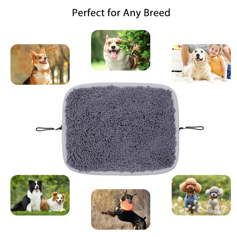 Pet Training Snuffle Mat(17"x21"), Dog Wooly Feeding Snuffle Mat, Dog Nosework Mat Thicken Anti-Slip Dog Feed Mat with Strong Suction Cup, Encourages Natural Foraging Skills, Detachable and Washable - PawsPlanet Australia