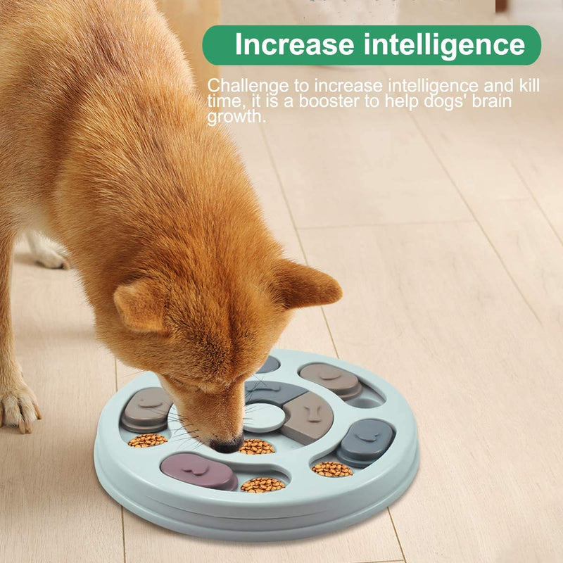 Emwel Dog Puzzle Slow Feeder Toy (with Free Grooming Comb)- Dog Brain Games Feeder, Puppy Treat Dispenser Slow Feeder Bowl Dog Toy - PawsPlanet Australia