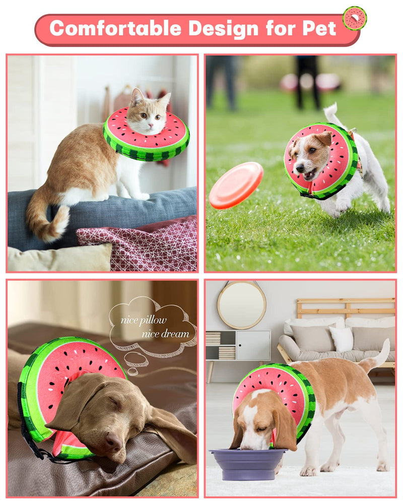 Inflatable Neck Brace Dog & Neck Brace Cat, FWLWTWSS Protective Collar Dog with Adjustable Buckle, Dog Collar Leak Protection for Recovery After Operations or Wounds, Leak Protection for Dogs (L) [Neck: 30.5 cm - 45.7 cm] L - PawsPlanet Australia