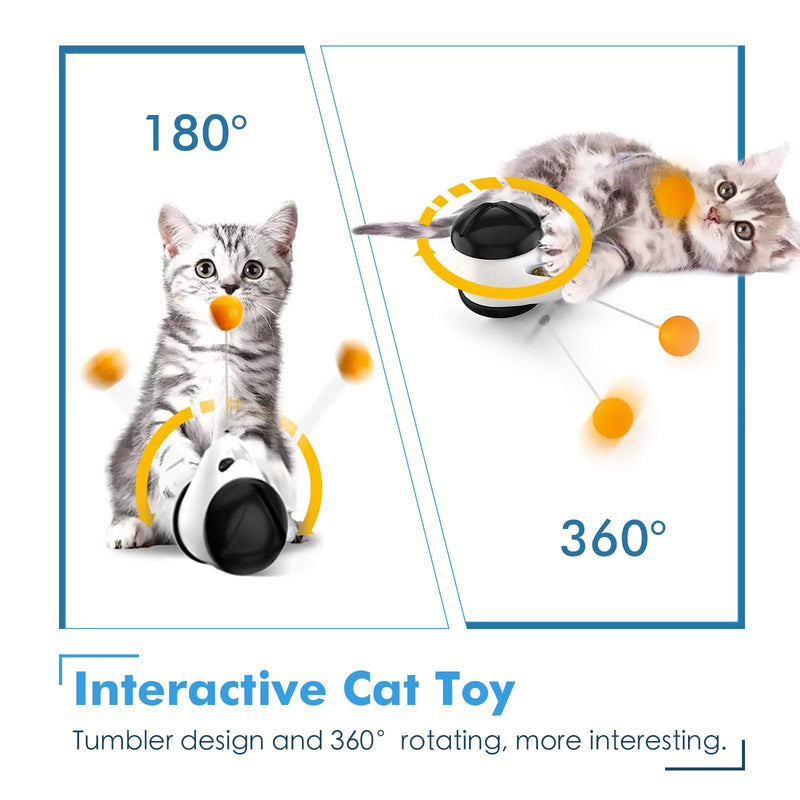 TOOGE Cat Toys for Indoor Cats Interactive Roller Cat Toy with Catnip Feather Ball Balance Cat Chasing Toy for Kitten Exercise Puzzle Toys - PawsPlanet Australia