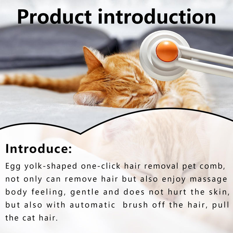 Pet Hair Cleaning Brush: Pet Hair Cleaning Brush, ONE-Click Cleaning Anti-Slip Handle, Cat Brush Dog Brush for Pet Grooming to Remove Undercoat, Loose Fur and Dirt - PawsPlanet Australia