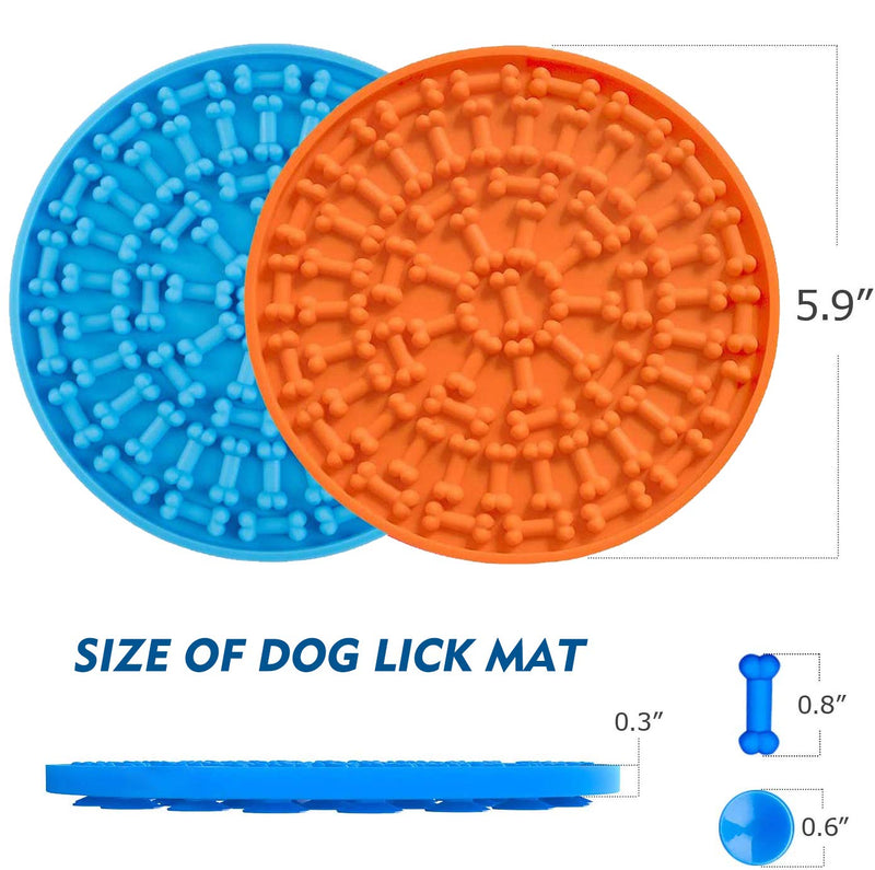 Kwispel Dog Lick Pad | Dog Puzzle Lick Mat with Clean Brush | Silicone Dog Slow Feeder Lick Mat with Super Suction for Pet Bathing, Grooming and Training Black - PawsPlanet Australia