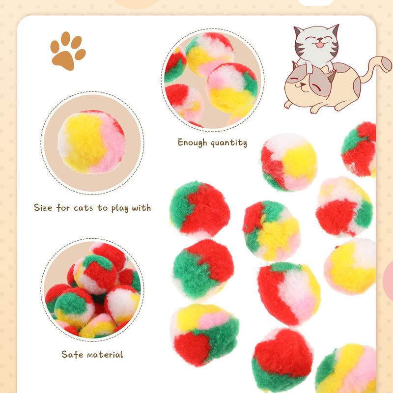 36 Pcs 1.9 Inch Cat Toys Balls Small Assorted Color Cat Furry Balls Cat Plush Balls Cat Pet Toy Ball Cat Furry Interactive Toy Balls DIY Balls Soft Pom Poms Ball for Cats to Play DIY Clothing - PawsPlanet Australia