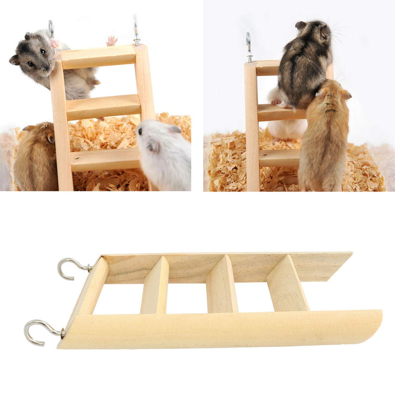 [Australia] - ZRM&E 165mm Length 115mm Height Wooden Ladder Hamster Ladder Wood Cage Hanging Ladder for Mouse, Chinchilla, Rat, Gerbil and Dwarf Hamster 