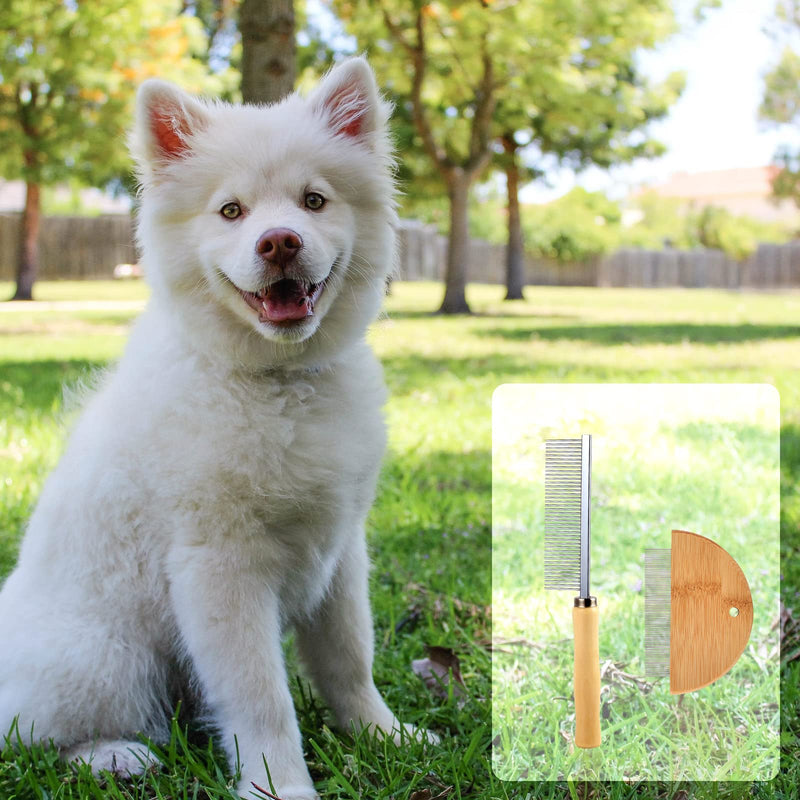 2 pieces flea comb wooden lice comb for dogs and cats nit comb for against fleas, lice on dogs and cats - PawsPlanet Australia