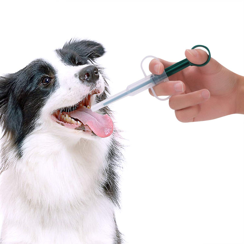 Pet Pill Feeder Safety Dog Cat Tablets Feeder Pill Pusher Pill Gun Pill Popper Soft Silicon Tips Feeding Syringe Plunger Capsules Liquid Medicine Nursing Feeding Tool Dispenser For Small Animal Green - PawsPlanet Australia