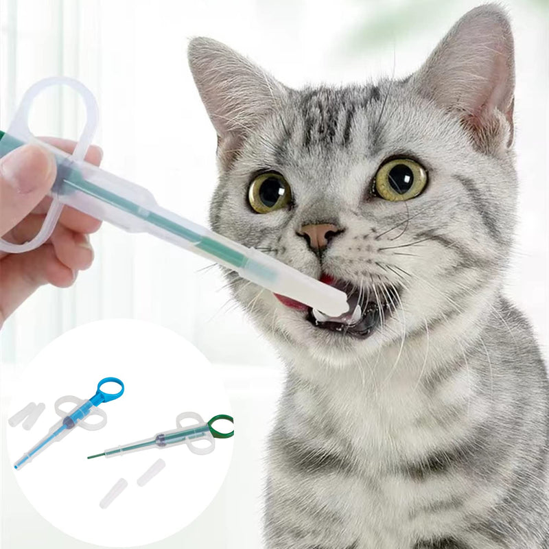 通用 2 Pieces Pet Pill Syringe Plastic Soft Tip Syringe Dog Piller Pill Gun Tablet Feeder Pill Putter Syringe Use for Cats Dogs Pill - PawsPlanet Australia