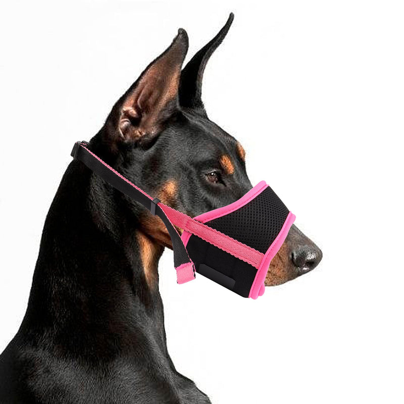 Soft, Breathable and Durable Nylon Dog Muzzle, Prevents Biting and Eating, Great Choice for Walking and Veterinarians, for Small, Medium and Large Dogs (Roseo, XS) Roseo - PawsPlanet Australia