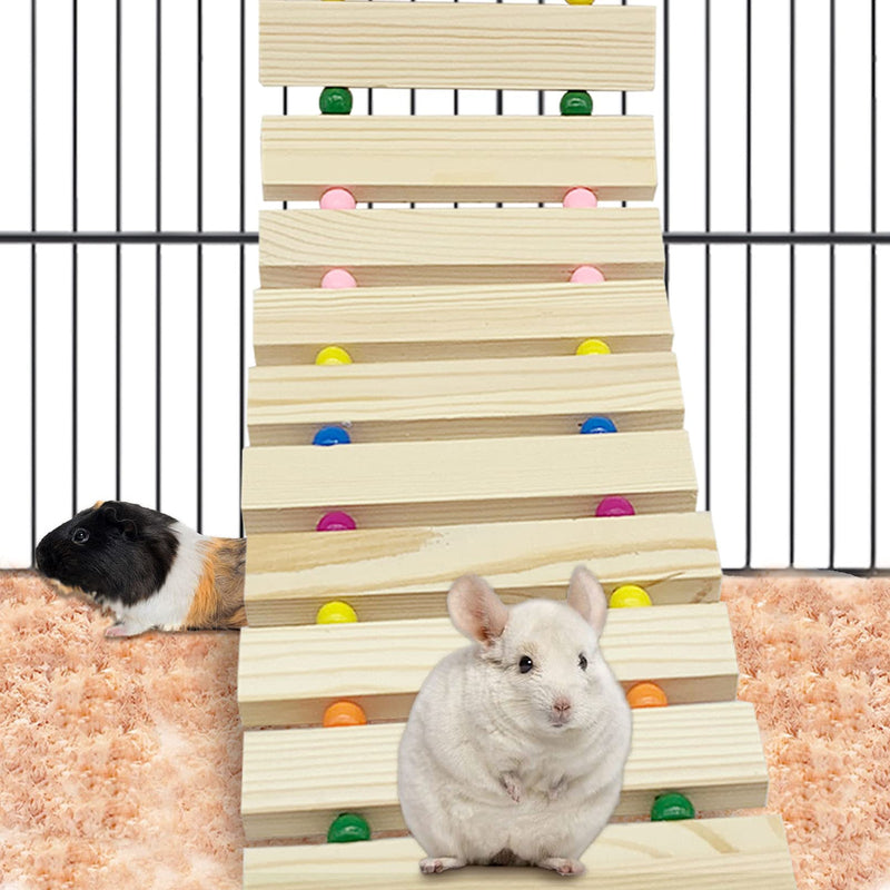 Tfwadmx Hamster Bendy Long Suspension Wooden Bridge Cage Climbing Ladder Hideout Toys Natural Wood Chew Toys for Guinea Pig Chinchilla Rabbit Squirrel Ferret and Other Small Animals Medium - PawsPlanet Australia