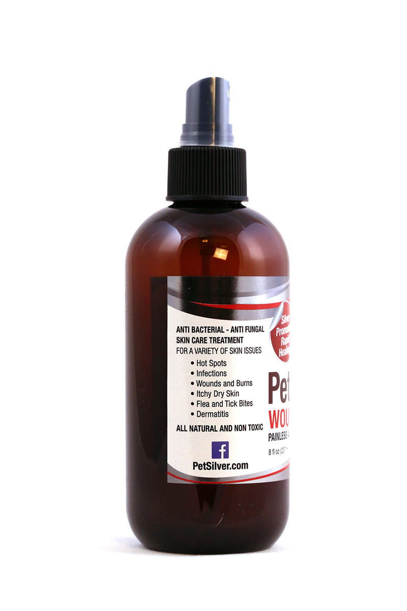 PetSilver Wound Spray with New Chelated Silver | 50 ppm | Painless Wound Care for Cats, Dogs, Horses | Rapid Healing for Hot Spots, Burns, Cuts, Scratches, Itchy Skin | Made in USA | Amazing Results - PawsPlanet Australia