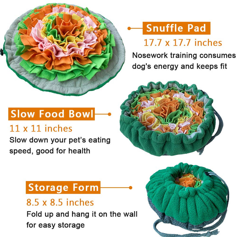 SCHITEC Snuffle Mat for Dogs, Interactive Foraging Puzzle Blanket, Nosework Feeding Bowl Sniffing Pad for Cats Puppies Small Medium Pets - PawsPlanet Australia