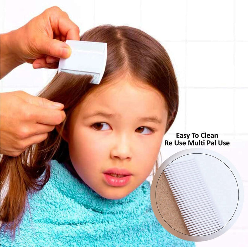 Fine-toothed head lice comb, 4 pieces flea comb for cats and dogs, durable double-sided nit combs, lice comb, nit comb, plastic for children, adults, pets - PawsPlanet Australia