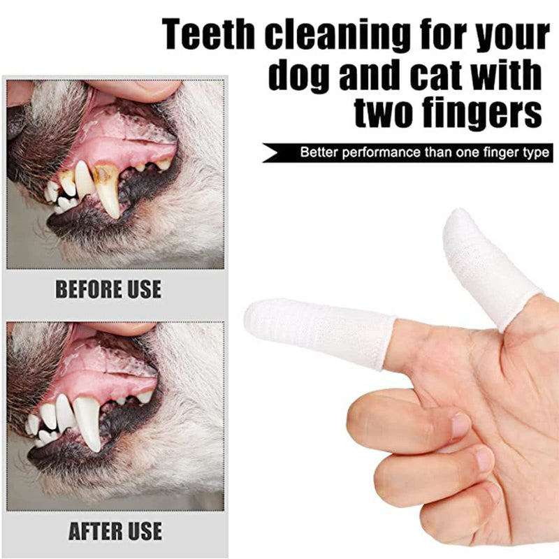 Pack of 6 dog toothbrushes, dog toothbrush for small dogs, dog toothbrush, cat toothbrush, dog toothbrush, dog finger toothbrush, knitted fabric, for dental care for pets, anti-plaque - PawsPlanet Australia