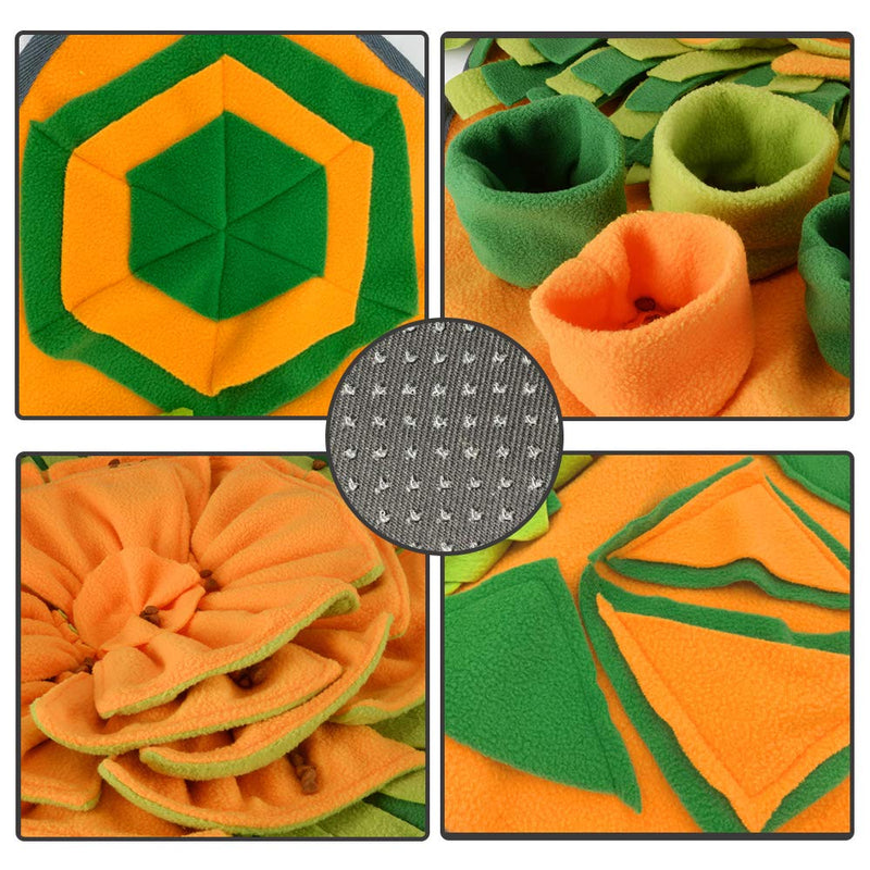 Large-Size Snuffle Feeding Mat for Dogs and Cats, Pet Snuffle Mats Non Slip Puzzle Toys for Puppy Small Medium Large Dog, Pet Training Slow Feeding Sniffing Mat Washable Durable Stress Release Orange - PawsPlanet Australia