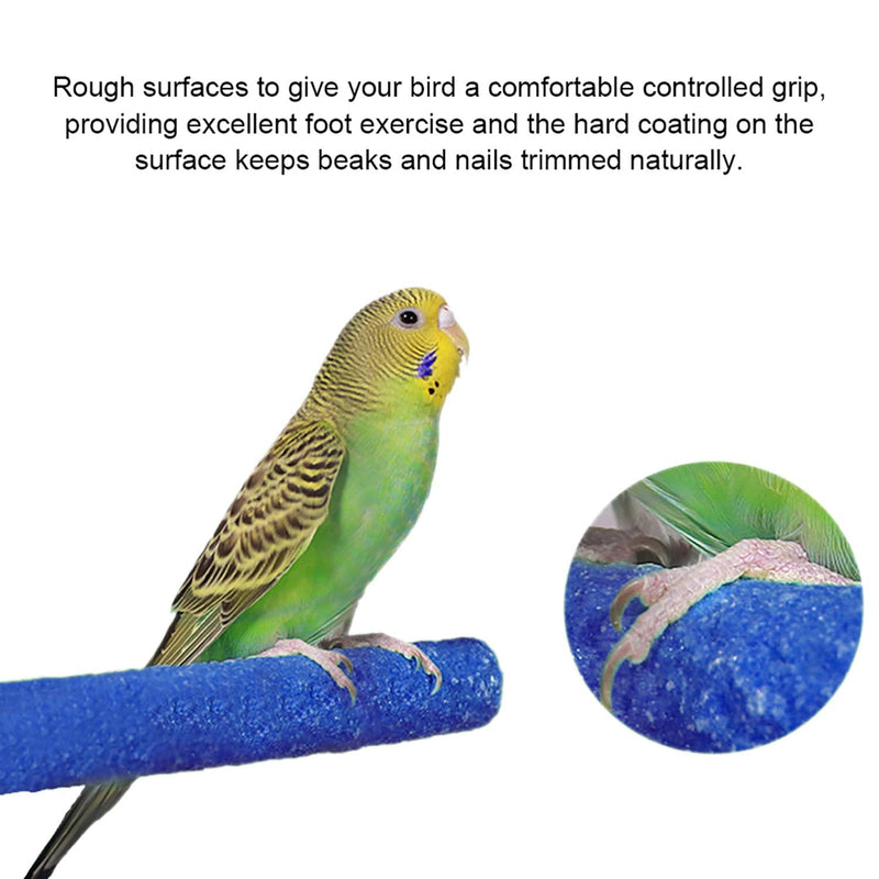 Petsvv 4 PCS Bird Perch Stand Toy, Wood Parrot Perch Stand Platform Paw Grinding Stick, Cage Accessories Exercise Toys Budgies Parakeet Cockatiel Conure Hamster Gerbil Rat Mouse Green & Yellow - PawsPlanet Australia