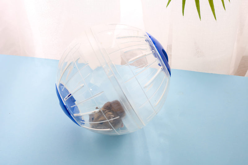 Hamster Exercise Ball, 6 Inch Silent Hamster Mini Running Activity Exercise Ball, Running Sport Jogging Wheel with 4 Cute Hamster Chew Toys, for Hamsters Gerbils Mice Rat Blue - PawsPlanet Australia