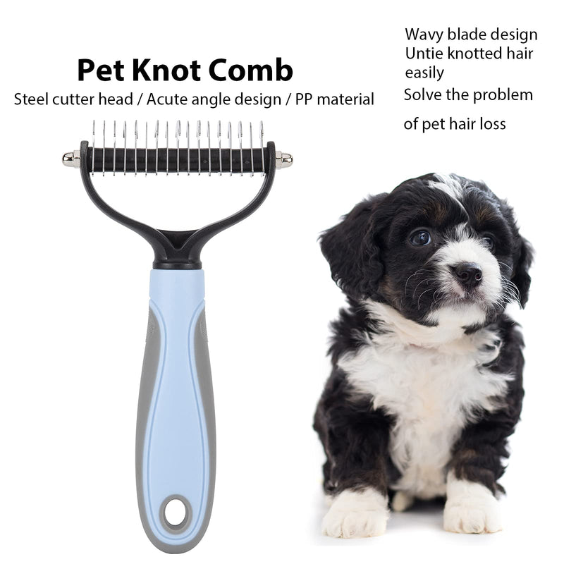Pet Grooming Brush Dematting Comb Tool, Mat Remover, Professional Dog Undercoat Rake Matting Comb Tumez Pet Knot Comb UK - PawsPlanet Australia