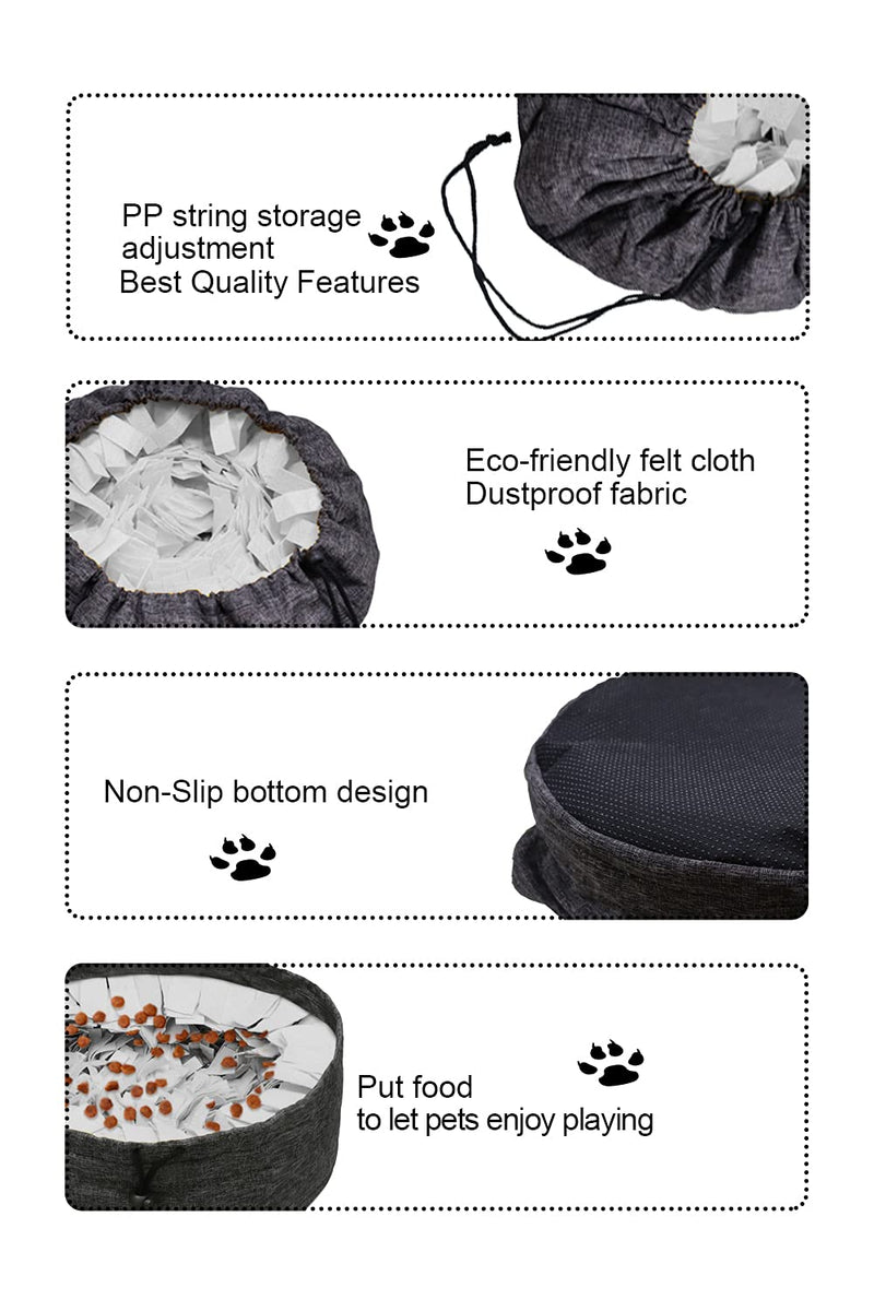 Snuffle Mat for Dogs Snuffle Mat Interactive Snuffle Mat for Large Dogs Puppies Mat Dog Puzzle Treat Dispenser Adjustable Dog Enrichment Toys Simulating Grassland for Foraging Skills Stress Relief grey - PawsPlanet Australia