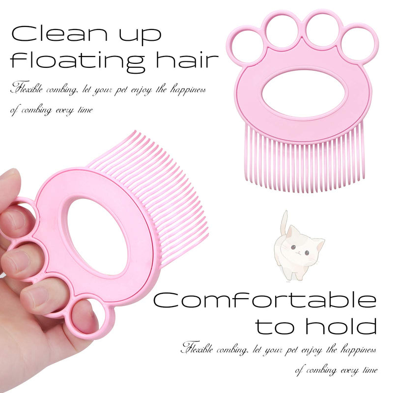 Skycase Cat Massage Comb Pet Cat Dog Grooming Hair Removal Shedding Cleaning Brush, Pink - PawsPlanet Australia