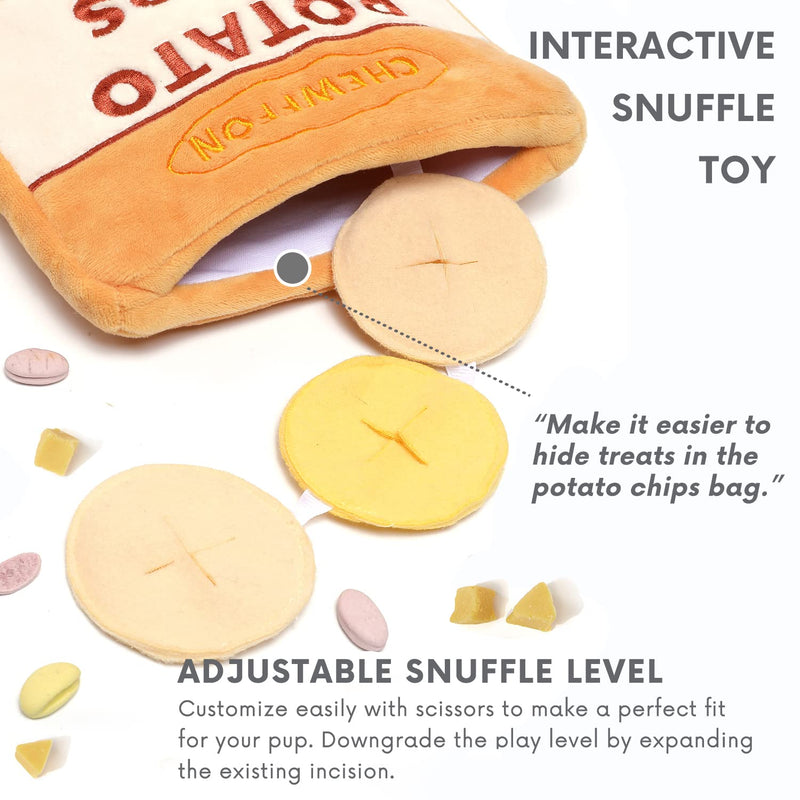 CHEWFFON Dog Toy, Interactive Intelligence Toy for Puppies and Dogs - Puzzle and Foraging Training with Potato Chip Design (Potato Chips) Potato Chips - PawsPlanet Australia