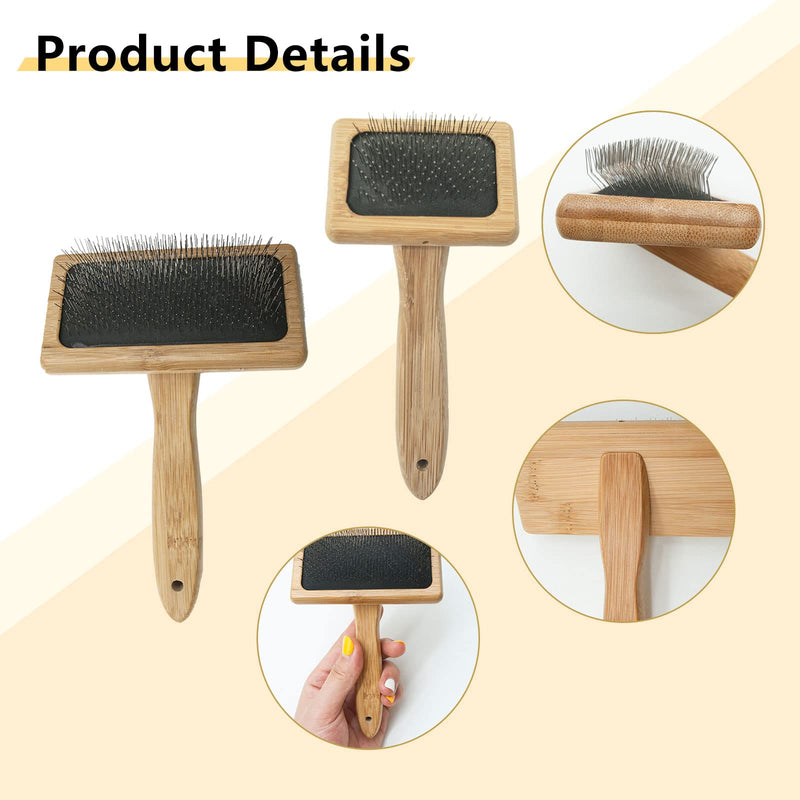 2pcs Wooden Carding Brushes, Carpet Tassel Brushes Cotton Rope Weaving Comb Wooden Hand Carders for Carpet Needle Felting Felt Project Gift Needle Felting Lovers - PawsPlanet Australia