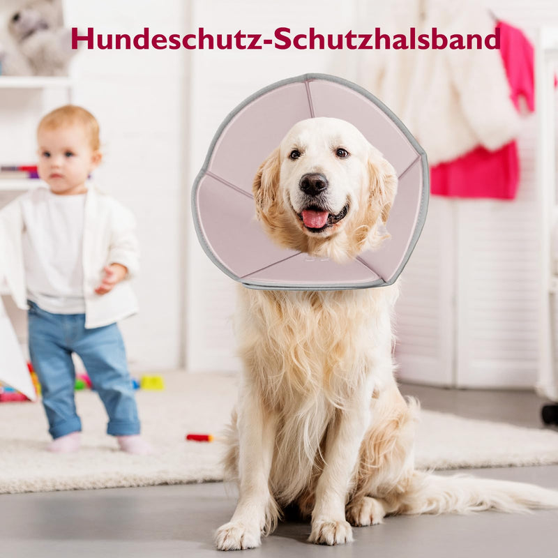 Neck Brace for Dogs & Cats, Adjustable Leak Protection Dog Collar, Comfortable & Soft, Cone-Shaped Design for Wound Protection, Eva Sponge, Ideal for Healing Process, M - PawsPlanet Australia