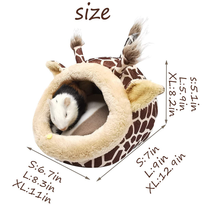 LEFTSTARER Guinea Pig Bed Toy Cage House Accessories Nest Hedgehog Hamster Supplies Sugar Glider Ferret Rat Bed Toy Small pet Animals（1-S） 1-Giraffe - PawsPlanet Australia