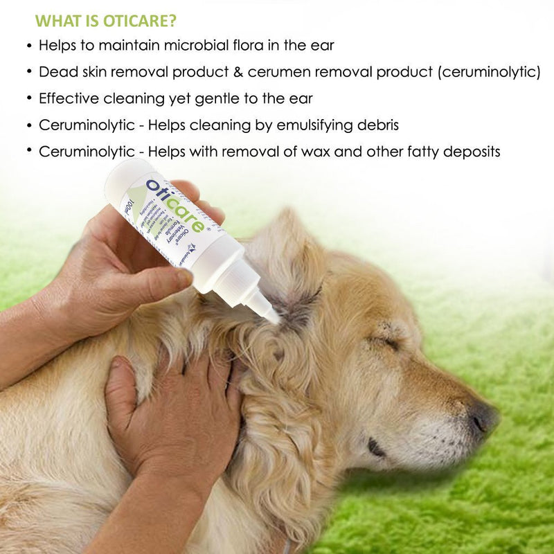 Dog Ear Cleaner, Oticare 100ml - Non-irritating Pet Ear Cleaning Solution For Cats and Dogs - PawsPlanet Australia