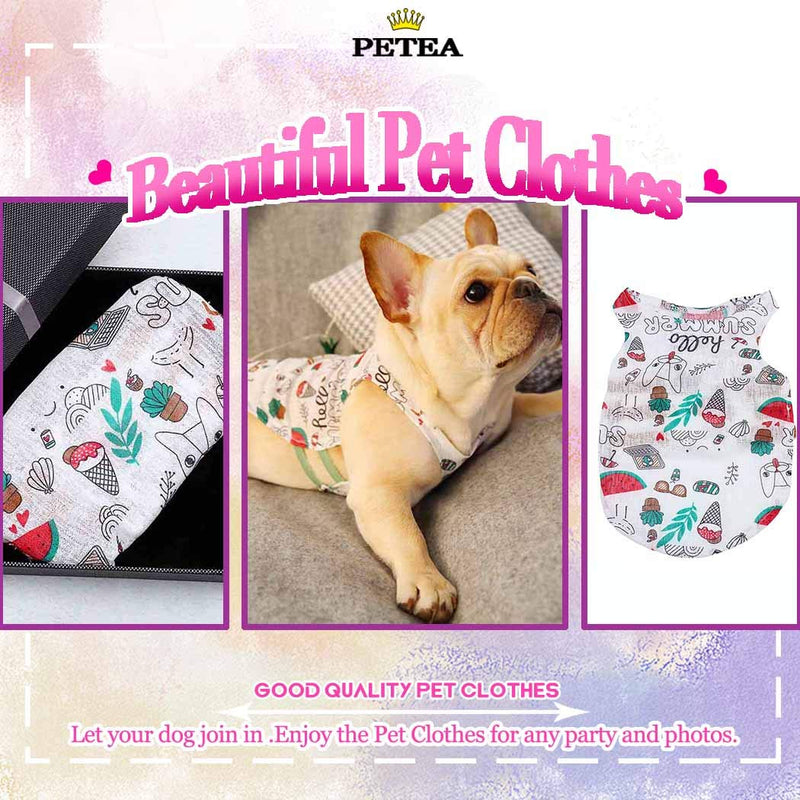 [Australia] - Petea Pet Clothes Dog Cat Summer Watermelon Fruits Vest Cute Puppy Apparel for Dogs and Cats M 