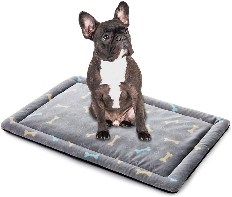 Extra Softness Pet Sleeping Mat for Small Medium Large Dogs Puppies, Non Slip Dog Bed Mat, Grey 30" X 22" - PawsPlanet Australia