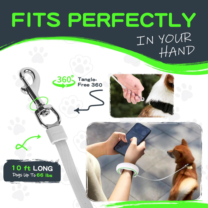 moestar Retractable Dog Leash Hands Free Dog Leash Extendable 360° Tangle Free Retractable Leash with Dog Poop Bag Holder 3m/10ft for Medium Small Dogs (Green) Green - PawsPlanet Australia