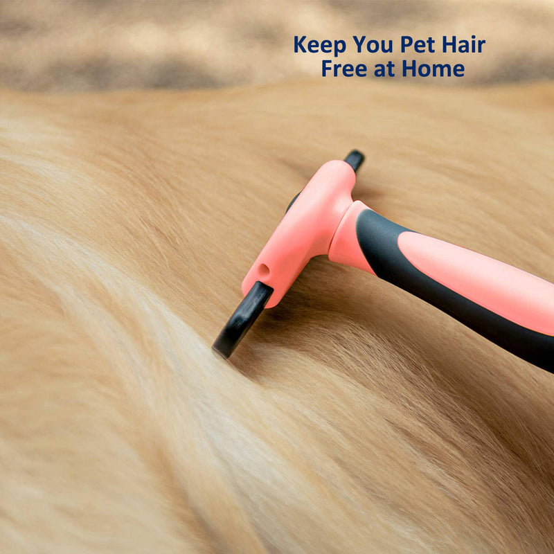 WePet Cat Dog Shedding Tool, Pet Deshedding Brush, Professional Grooming for Short Medium Long Hair Cats and Dogs, Effectively Reduce Shedding by Up to 95%, Brick & Black - PawsPlanet Australia