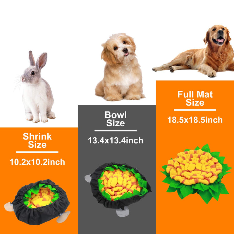 Adjustable Pet Snuffle Mat for Dogs - Dog Puzzle Toys, Dogs Nosework Feeding Mat, Dog Treat Dispenser, Dog Mental Stimulation Toys for Stress Rlief Green - PawsPlanet Australia