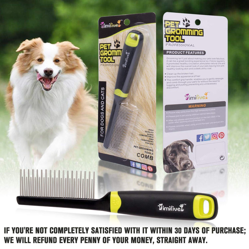 [Australia] - Dogs Grooming Dematting Comb Detangling Deshedding Tool Steel Cats Hair Comb 