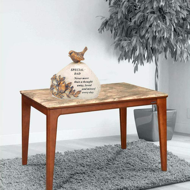 Robin Bird Memorial Graveside Plaque Ornamental Gift, Engraved with a Special Sympathetic Verse | A Personalised Remembrance Grave Decoration Stone/Sign for your Special Ones (Dad) Dad - PawsPlanet Australia