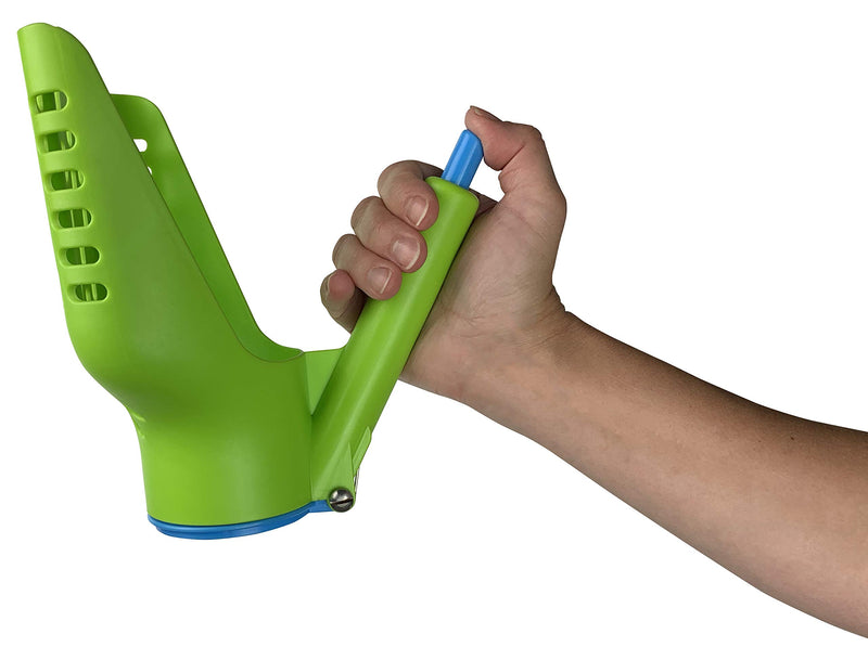 [Australia] - Duke-N-Boots Large Cat Litter Scoop, Patented Push Button Flap, Large Sifter with Deep Shovel (8" x 6" x 8") Green/Blue 