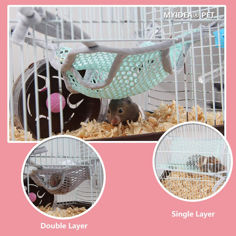 [Australia] - MYIDEA Small Pet Flexible Hammock for Guinea Pig/Hamster/Rat/Cockroaches L - Double layer Pink 