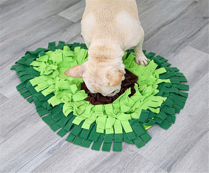 Dog Snuffle Blanket Pet Interactive Mat Nosework Feeding Mat Treat Dispenser Natural Foraging Toys for Small Large Dogs Cats Rabbits Avocado - PawsPlanet Australia