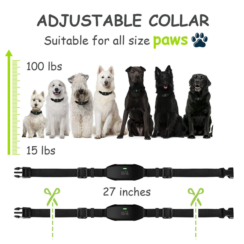 [Australia] - DOG CARE Training Collar with Remote - Rechargeable Dog Training Collar w/3 Modes, Beep, Vibration and Adjustable Static Levels, Up to 1000Ft Remote Range, E Collar for Large Medium Small Dogs 