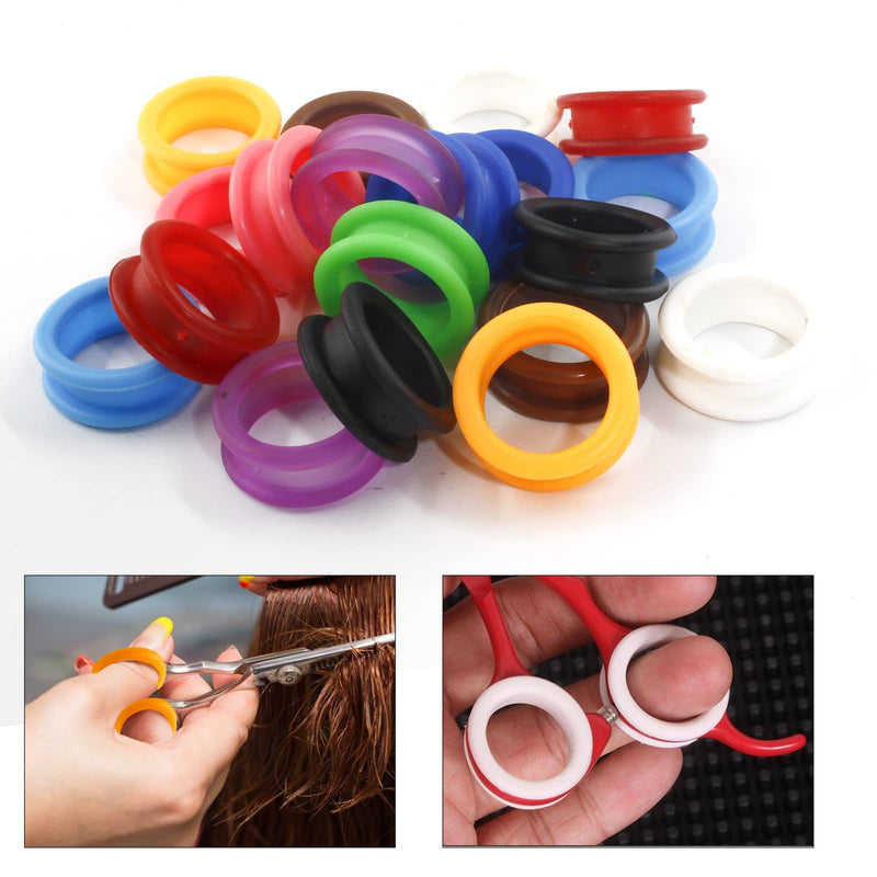 Cionyce 20 PCS Shear Finger Inserts Ring Pet Scissor Ring Inserts Rubber Shear Grips Inserts Finger Protector - PawsPlanet Australia