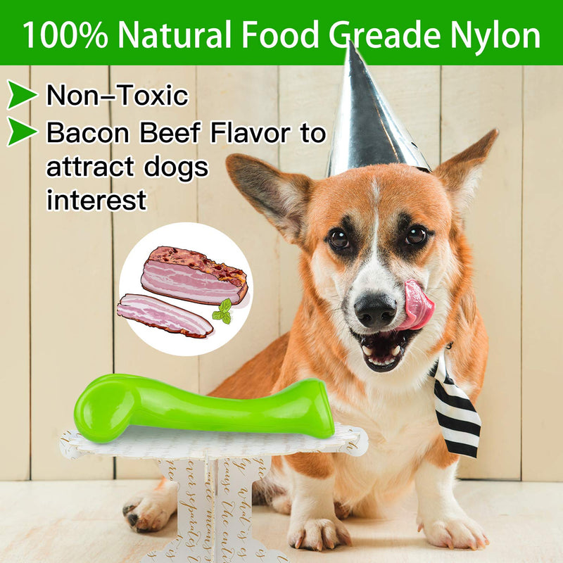 Auoinge Dog Chew toys for aggressive chewers, Indestructible Durable Puppy Training Treats Tough Non-toxic Nylon Dog Bones for Medium Large Dogs - PawsPlanet Australia