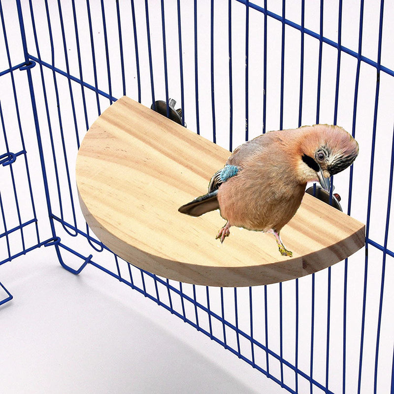 MISS FIRE 2PCS Bird Perch Platform Stand,Wood Perch Bird Platform Parrot Stand Playground Cage Accessories for Small Animals Rat Hamster Gerbil Rat Mouse Exercise Toy - PawsPlanet Australia