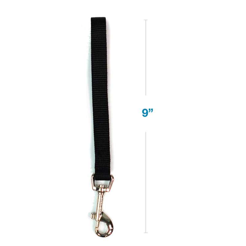 Blue-9 Dog Training Leash, 9 Inch Tab Lead for Obedience, Recall, and Agility Training, Made in The USA, Black - PawsPlanet Australia