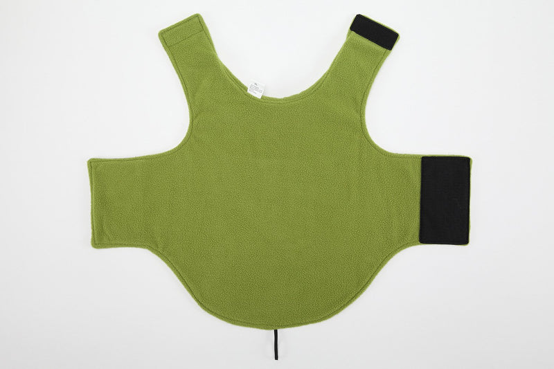 [Australia] - OCSOSO Reversible Reflective Fleece Soft Vest Winter Dog Clothes Jacket. M Green 