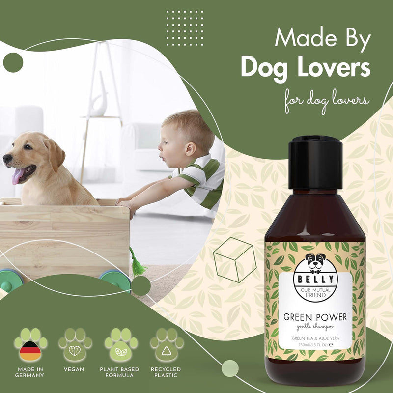 Belly Organic Dog Shampoo & Puppy Shampoo - Natural Dog Shampoo For Smelly Dogs - Sensitive Dog Shampoo For Dry Itchy Skin - Grooming Products For Dogs, Deshedding Shampoo For Dogs Pet Shampoo 250 ml - PawsPlanet Australia