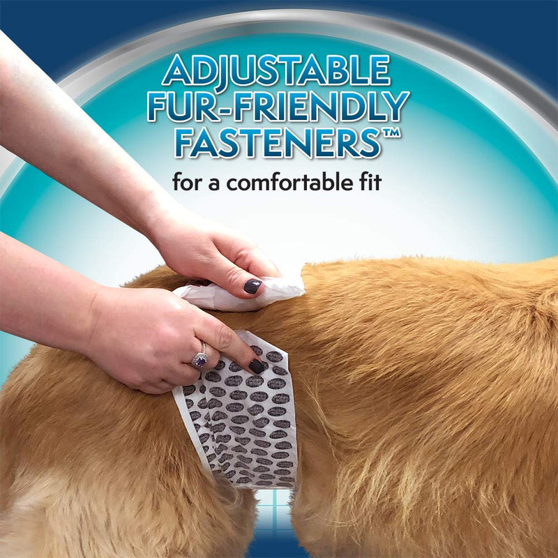 [Australia] - Simple Solution Disposable Dog Diapers for Male Dogs | Male Wraps with Super Absorbent Leak-Proof Fit | Excitable Urination, Incontinence, or Male Marking Toy 30 count 