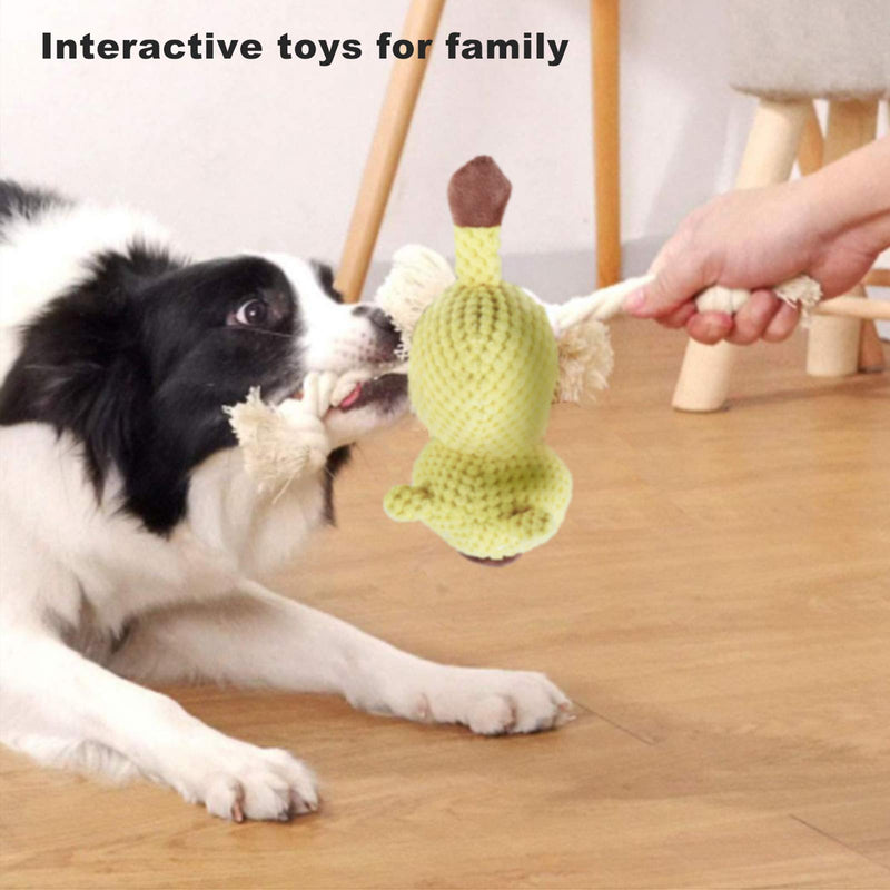 [Australia] - NISONG Dog Plush Toys Pet Squeaky Toys Sturdy Interactive Stuffed Chew Toys for Dogs with Crinkle Paper, Chewing and Durable Toys for Small and Medium Dogs, Cute Sturdy Dog Toys for Puppy 