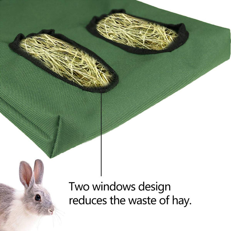 Hanging Rabbit Hay Bag,Guador 1 Pcs Guinea Pig Herbivore Hay Bags Hanging Feeding Hay for Small Animals Rabbit Hay Bag Storage Hanging Feeder Sack (Green) Green - PawsPlanet Australia