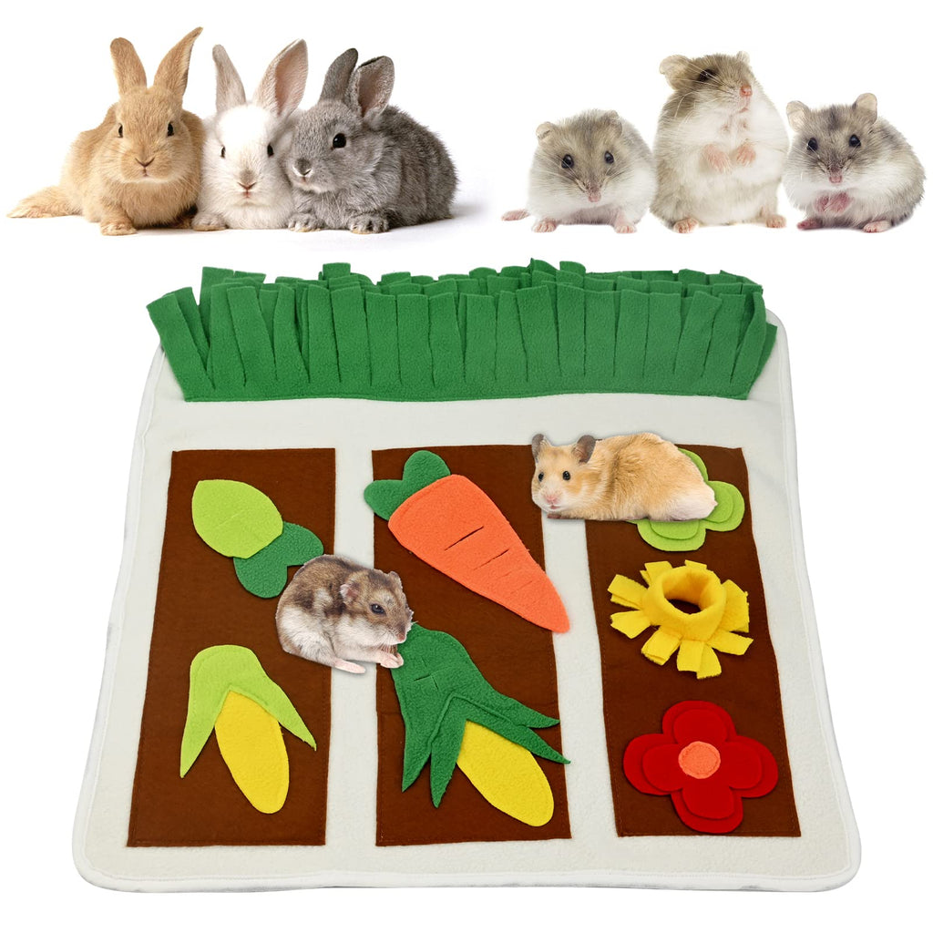 Guinea Pig Foraging Feeding Mat Sniffing Mat Rabbit Toy Boredom Breaker Polar Fleece Sniffing Mat Feeding Mat for Rabbits Rabbits Guinea Pigs Puppies Ferrets Brown - PawsPlanet Australia