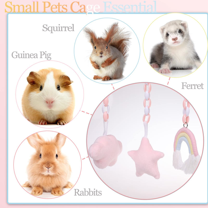 Hjyokuso Cute Guinea Pig Hamster Hanging Toy, 4pcs Pink Small Animal Case Accessories Kits, pet cage pendant, photo props for Pet Rat,Ferret, Guinea Pig, Squirrel, Rabbits, Mice and Gerbil - PawsPlanet Australia